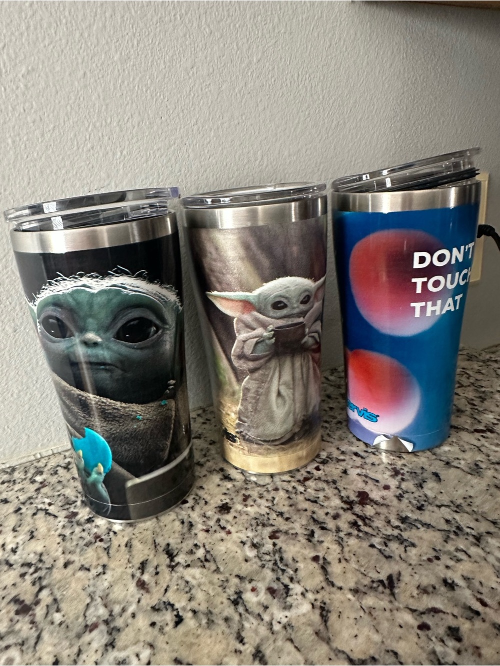 Baby Yoda Grogu Travel Tervis Tumblers - Set of 3